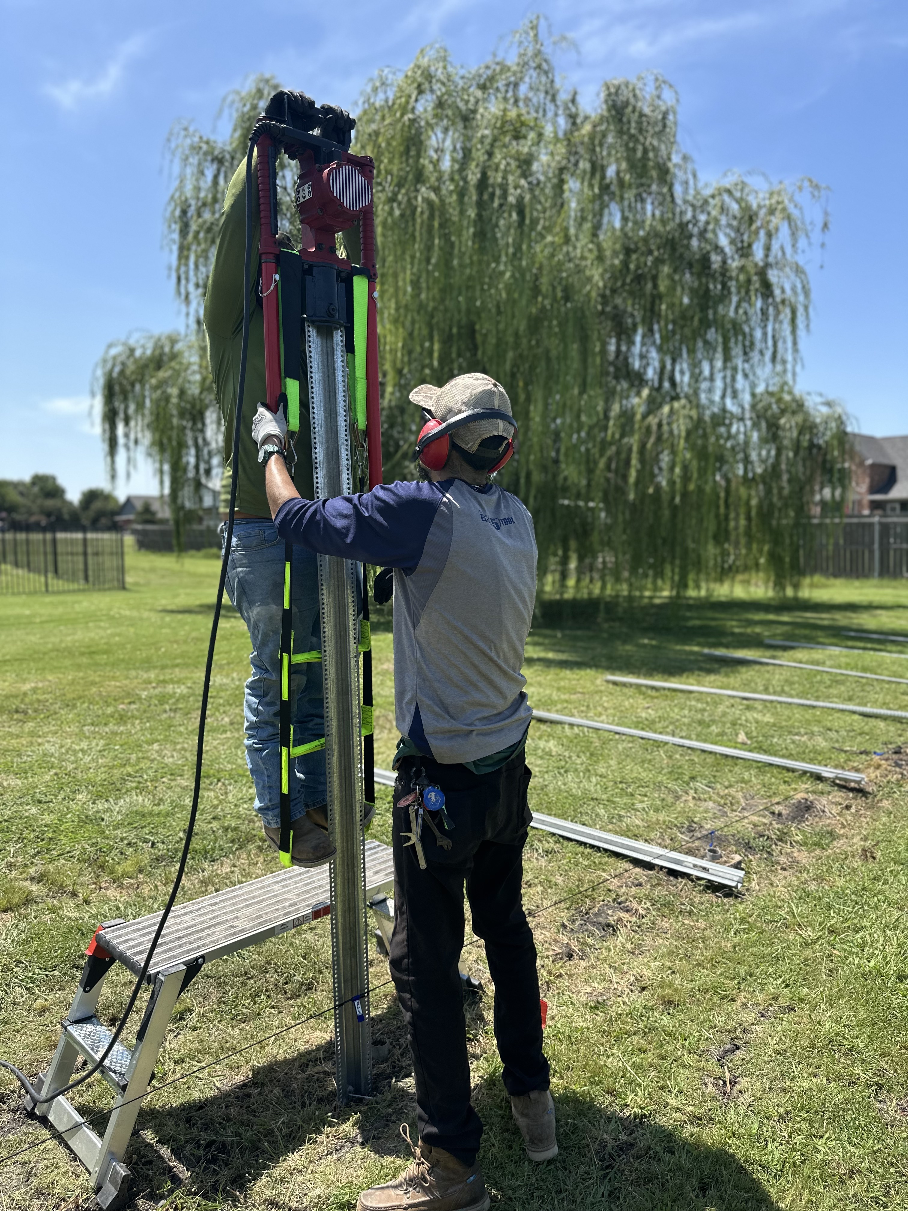 Team member - building a fence